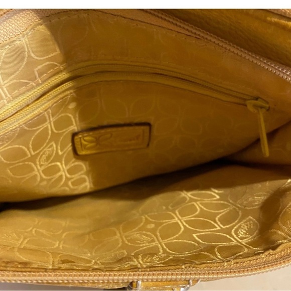 Fossil Mustard Yellow Leather Crossbody Bag - Picture 9 of 10